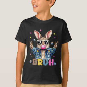 Bruh Meme Ostertag Funny Bunny Eggs Teens Boys K T-Shirt