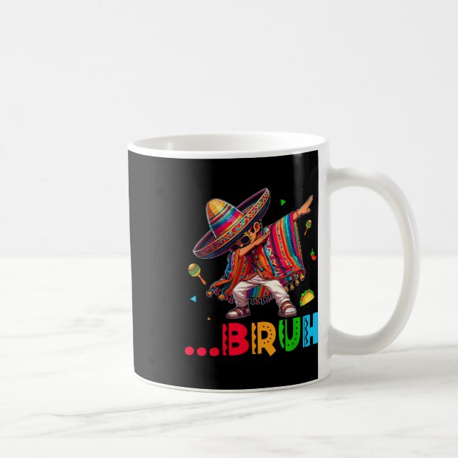 Bruh Mexican Boy Dabbing Poncho Cinco De Mayo Kids Kaffeetasse (Rechts)