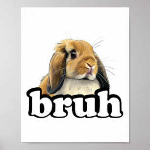 Bruh Mini Holland Lop Kaninchen Hase Liebhaber Poster