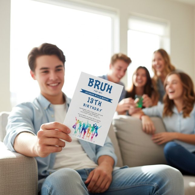 BRUH modern zwischen dem Geburtstag Einladung (Von Creator hochgeladen)