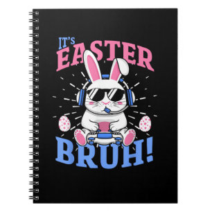 Bruh Oaster Bunny Gamer Gaming Video Games Men Boy Notizblock