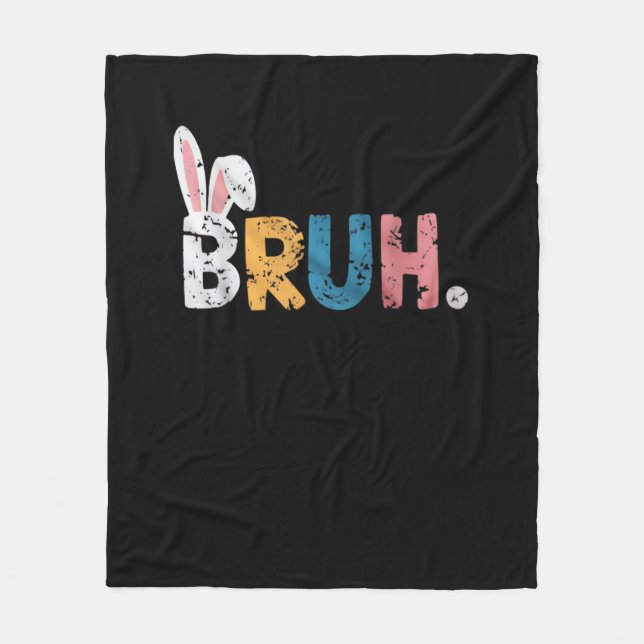 Bruh Oaster Bunny Niedlich Meme for Kids _2 Fleecedecke (Vorderseite)