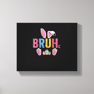 Bruh Oaster Bunny Niedlich Meme for Kids _7 Leinwanddruck