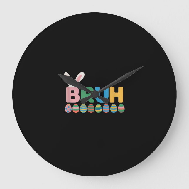 Bruh Ostersonnenmeme für Kinder _12 Große Wanduhr (Vorderseite)
