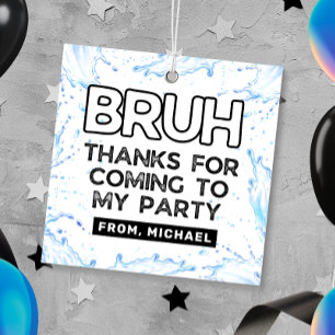 Bruh Pool Party Geburtstags-Liebesmarken Geschenkanhänger