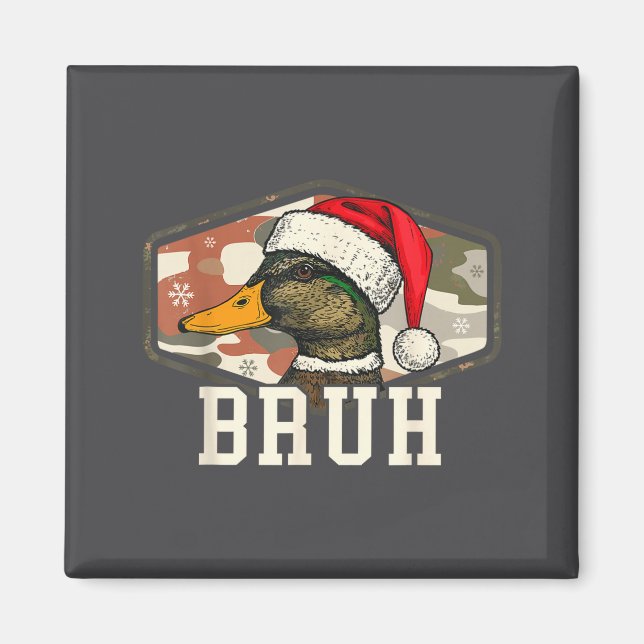 Bruh Santa Duck Hunting Camo Hat Men Women Kids Xm Magnet (Vorne)