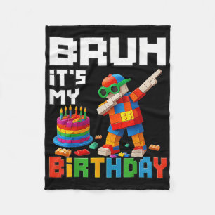 Bruh sein Geburtstagskapitän Blockbrick Me Fleecedecke