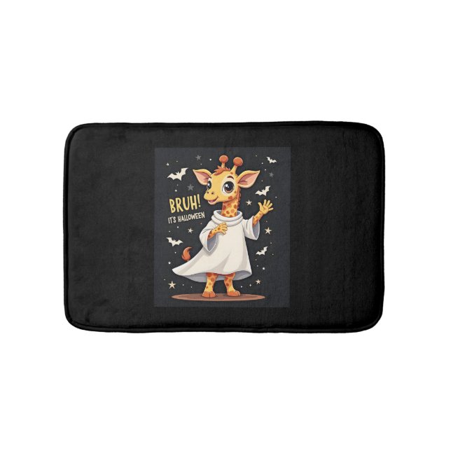 Bruh sein Halloween Funny Dabbing Ghost Giraffe Lo Badematte (Vorderseite)