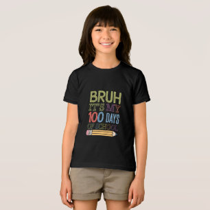 Bruh seine 100 Tage der Schule lustig 100. Tag Tri-Blend Shirt