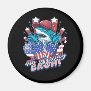 Bruh Shark 4. July Magnet