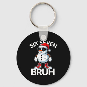 Bruh Six Seven 6 7 Meme Weihnachten Lustiges Xmas  Schlüsselanhänger