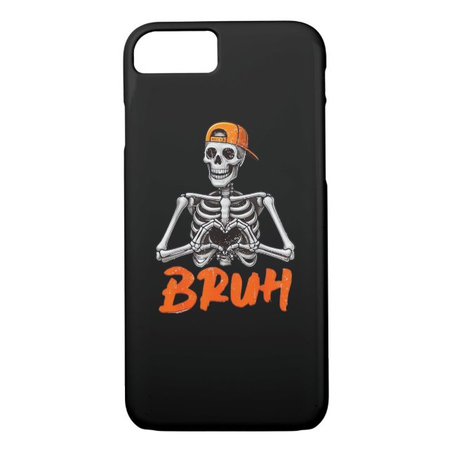 Bruh Skeleton Hand Heart Halloween Kostüme Männer  Case-Mate iPhone Hülle (Rückseite)