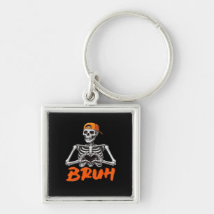 Bruh Skeleton Hand Heart Halloween Kostüme Männer Schlüsselanhänger