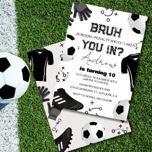 Bruh Soccer Birthday Einladung für Kinder