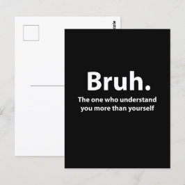 Bruh Typography Bruh Postkarte