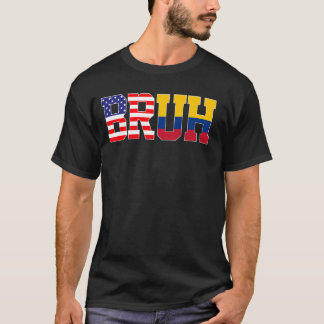 Bruh USA Colombia Country Flag American Colombian T-Shirt