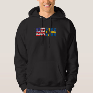 Bruh USA Schweden Country Flag American Swedish Gi Hoodie