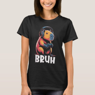Bruh Videospiele Jungen Capybara T-Shirt