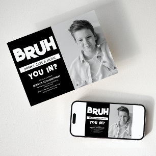 BRUH Vous êtes dedans ? Invitation d'anniversair