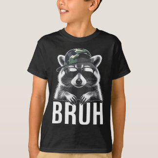 Bruh Waschbär Müll Waschbär Tarnmütze Jugend Teena T-Shirt