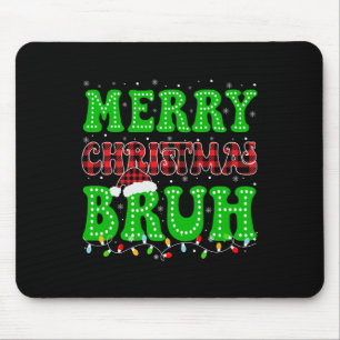 Bruh Weihnachten Rot Kariert Teens Jungen Kinder X Mousepad