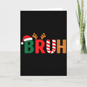 Bruh Weihnachts-Shirt Teens Jungen Xmas Kinder Lus Karte