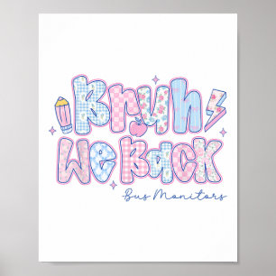 Bruh wir sind zurück Busbegleiter Blumen Zurück zu Poster