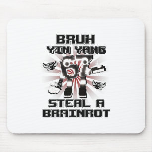 Bruh Yin Yang 67 Six Seven 6-7 Lustiges Brainrot F Mousepad