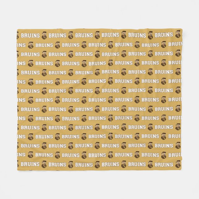 Bruin Mascot | Brown & Gold - Uni Fleecedecke (Vorderseite (Horizontal))