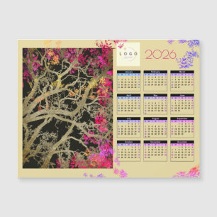 Bruin tree 2026 Firmenmagnetischer Kalender Magnetkarte