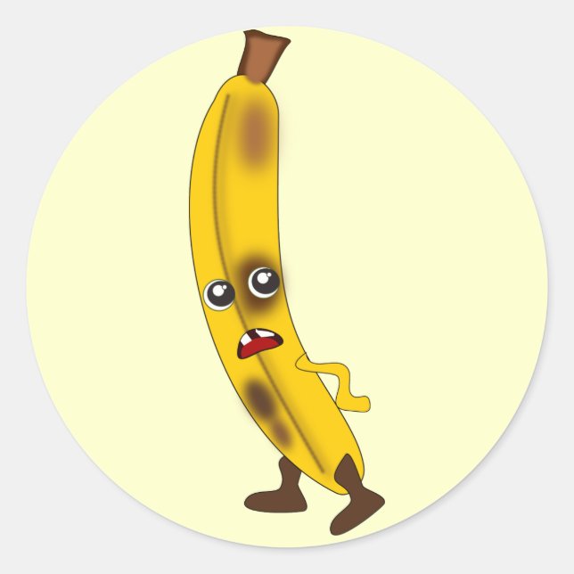 Bruised Banana: Bad Fruit Gang Runder Aufkleber (Vorderseite)