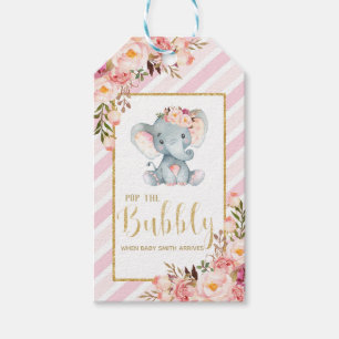 Bruit de baby shower d'éléphant les étiquettes