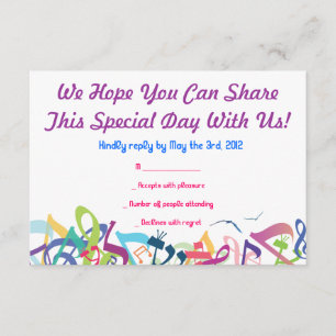 BRUITS de la carte- de réponse de Mitzvah de barre