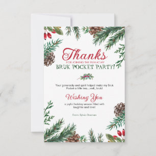 Bruk Pocket Christmas und Dankeschön Cards Dankeskarte