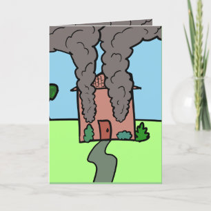 Brûler la carte d'anniversaire de la maison