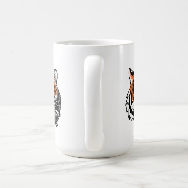 Brülle in den Tag Tiger Tasse (Henkel)