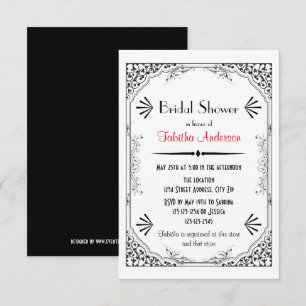 Brüllen 20s - Einladung des Brautparty-3x5