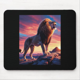 Brüllen der Unabhängigkeit Löwe Freiheit T-Aufkleb Mousepad