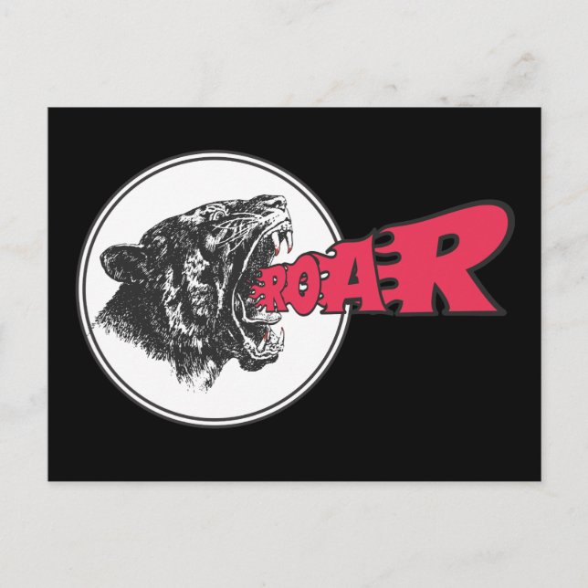BRÜLLEN! - Roaring Tiger Postcard Postkarte (Vorderseite)