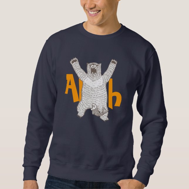 Brüllenbär (Tinte) Sweatshirt (Vorderseite)