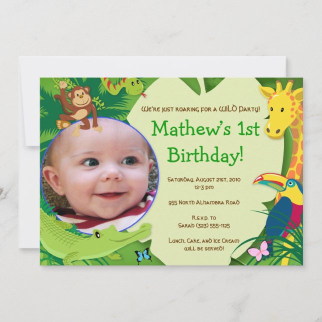 "Brüllend für etwas Spaß" Party Einladung (Vorderseite)