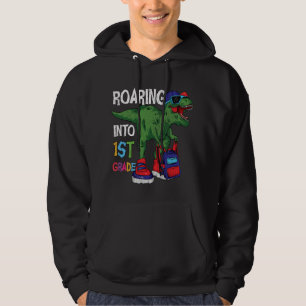 Brüllend in die 1. Klasse Dinosaurier Rückkehr zur Hoodie
