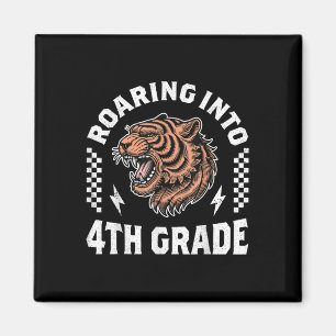 Brüllend in die 4. Klasse Brüllender Tiger Zurück  Magnet