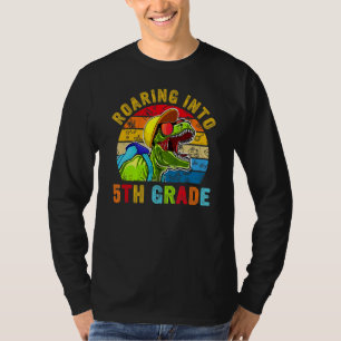 Brüllend in die fünfte Klasse Rex Frohen 5. Schult T-Shirt
