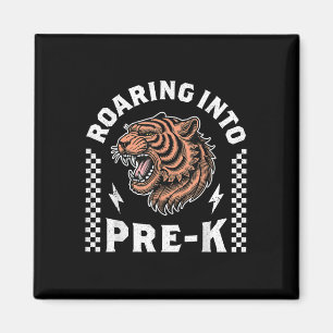 Brüllend in die Vorschule Brüllender Tiger Zurück Magnet