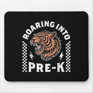 Brüllend in die Vorschule Brüllender Tiger Zurück  Mousepad
