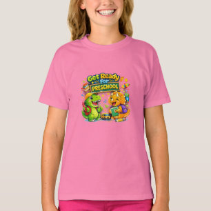 Brüllend in die Vorschule Süße Dinosaurier Kinder  T-Shirt
