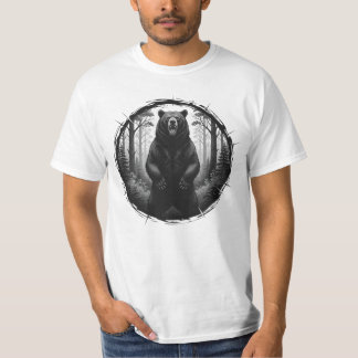Brüllende Bär-Illustration – Wilde Waldgrafik T- T-Shirt