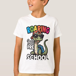 Brüllender Dinosaurier Vorschule Zurück zur Schule T-Shirt