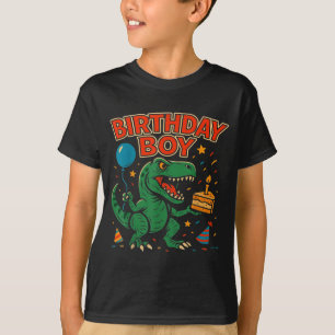Brüllender Geburtstagsjunge Dinosaurier-Feierdesig T-Shirt